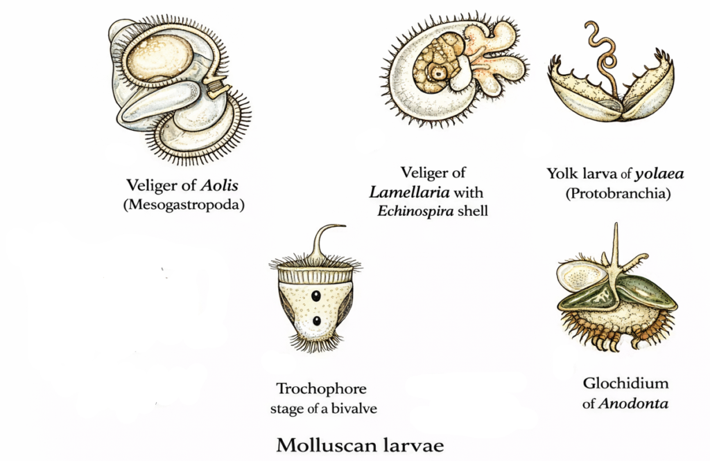 Larval forms of Mollusca