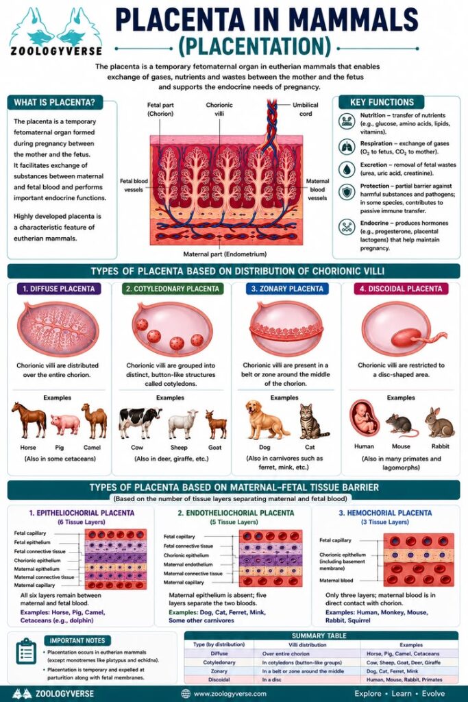 Placenta in Mammals (Placentation)