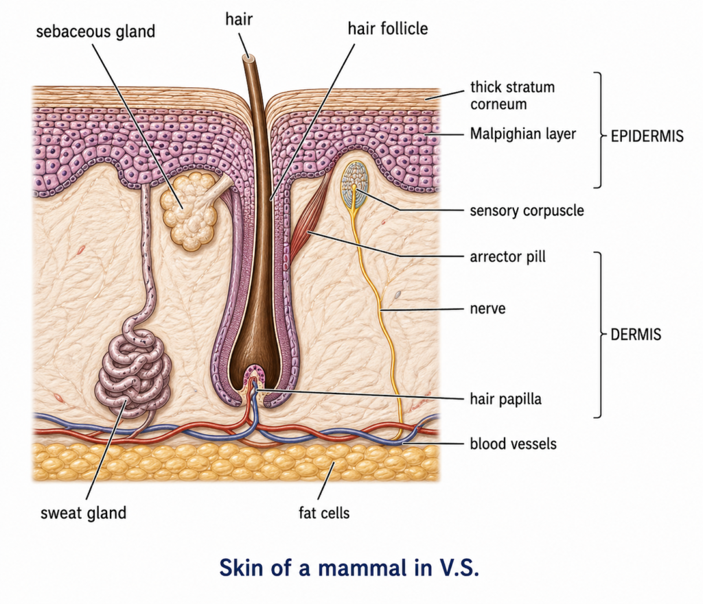 Integument or Skin and its Derivatives in Vertebrates