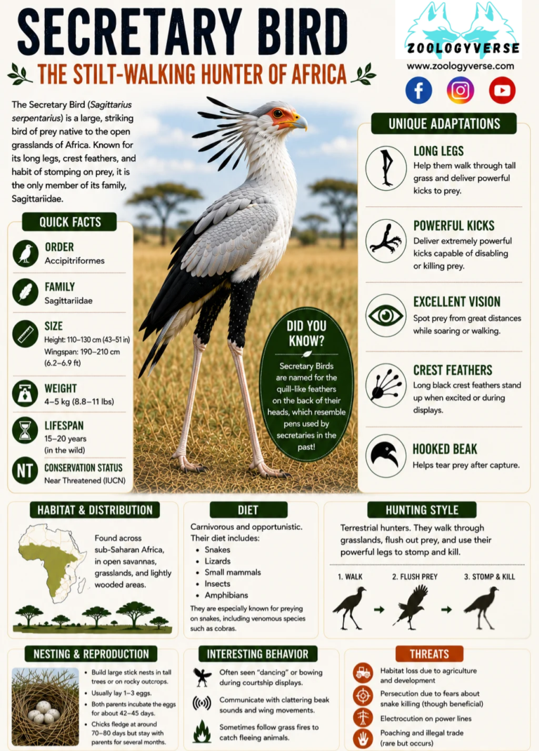 Secretary Bird: The Snake-Hunting Raptor of the African Savannas ...