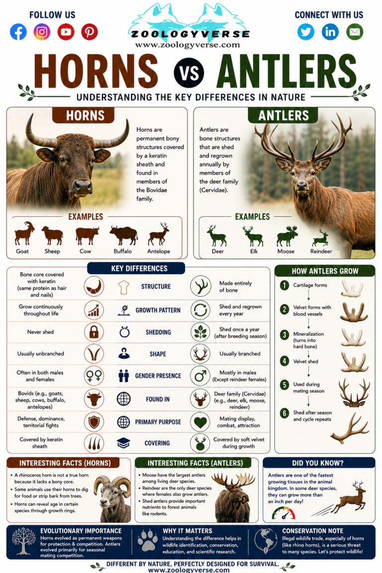 Horns vs Antlers : the Key Differences | Zoologyverse