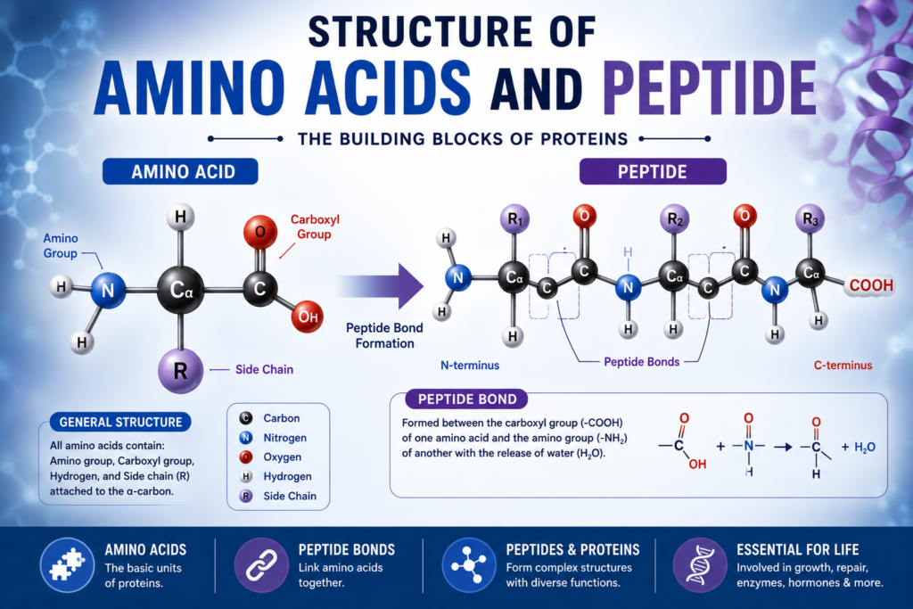 STRUCTURE OF AMINO ACIDS AND PEPTIDE