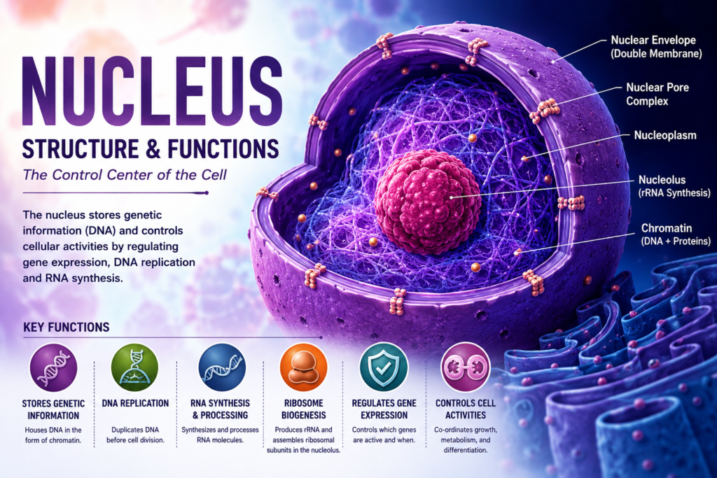 Nucleus – Structure and Functions | Zoologyverse Nucleus Structure and Functions Explained