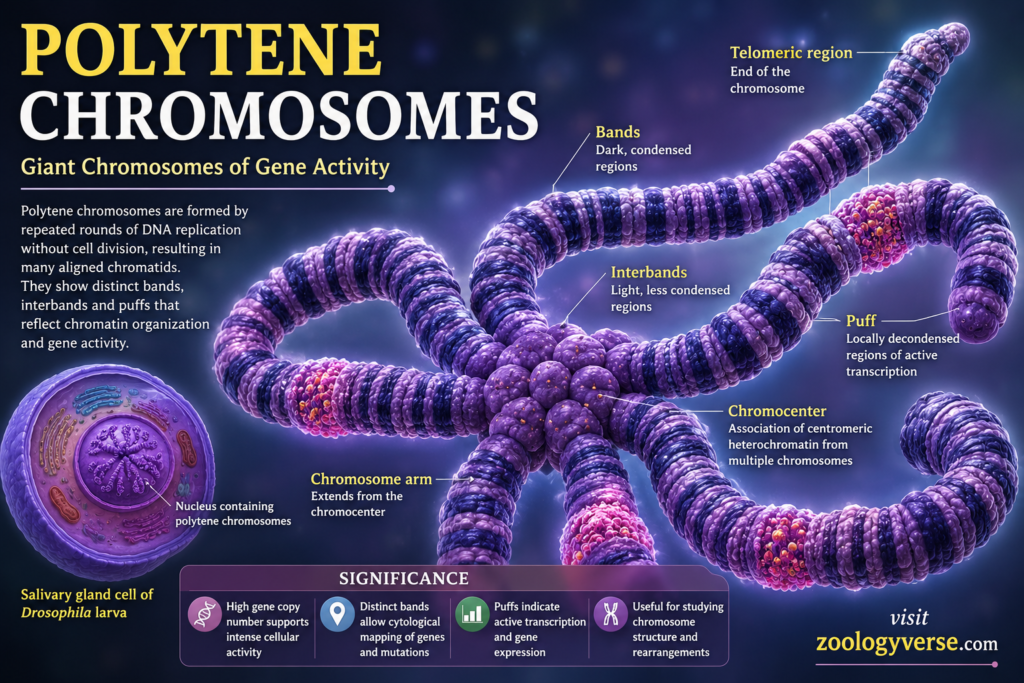 Polytene Chromosomes: Structure, Formation, Functions and Significance | Zoologyverse Polytene Chromosomes – Structure and Gene Expression