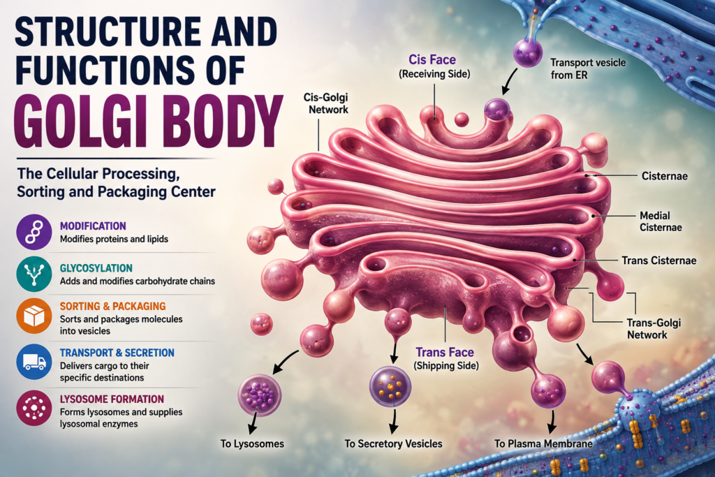 Structure and Functions of Golgi Body | Zoologyverse Structure and Functions of Golgi Body