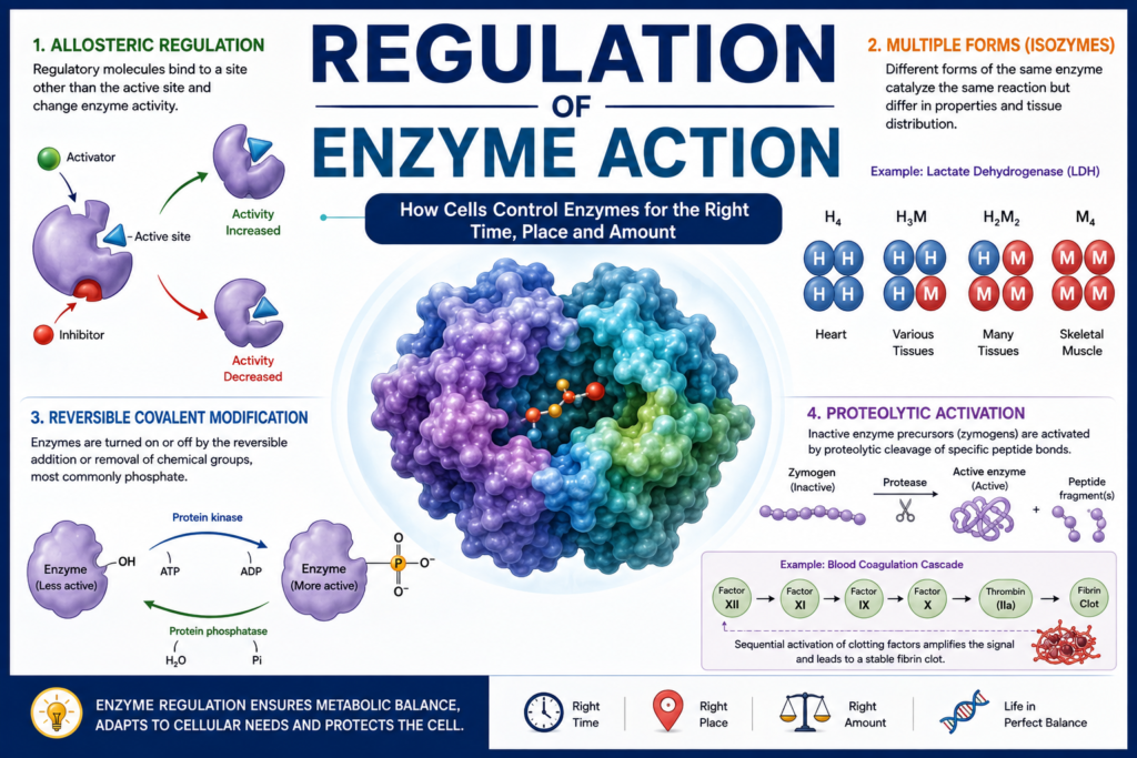 Regulation of Enzyme Action: Mechanisms, Types and Biological Importance | Zoologyverse regulation of enzyme action