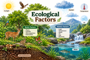Ecological Factors: Biotic factors and Abiotic Factors