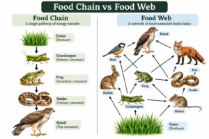 Food Chain vs Food Web: Differences and Examples